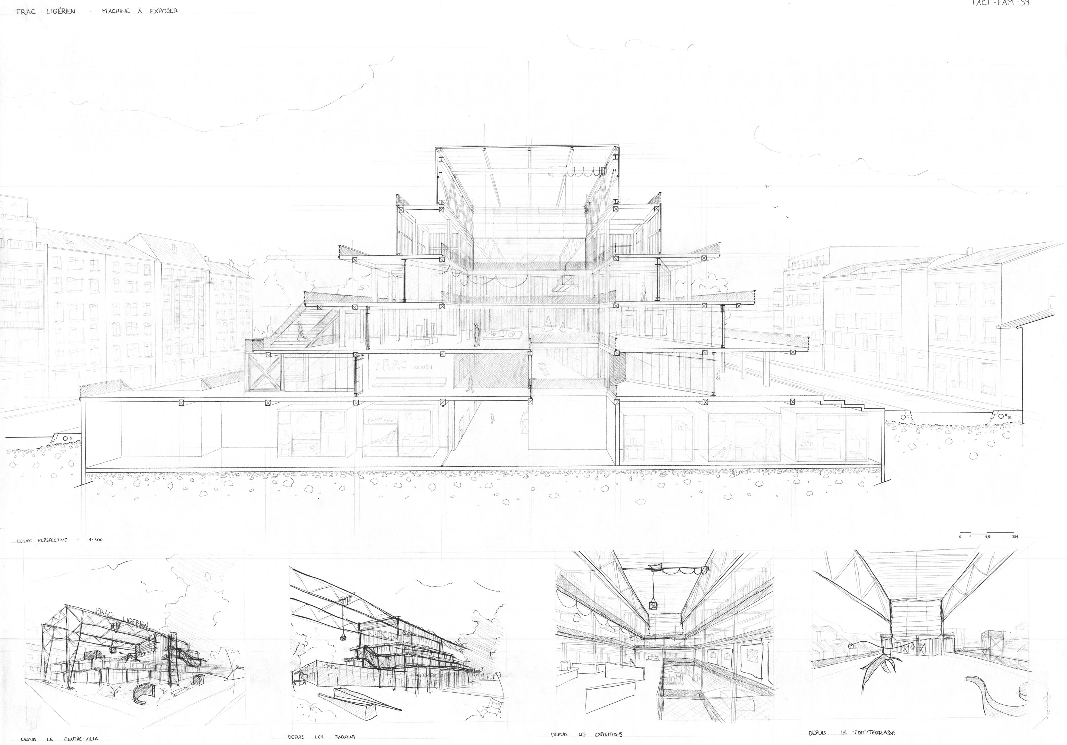 FRAC Ligérien - Coupe perspective 100