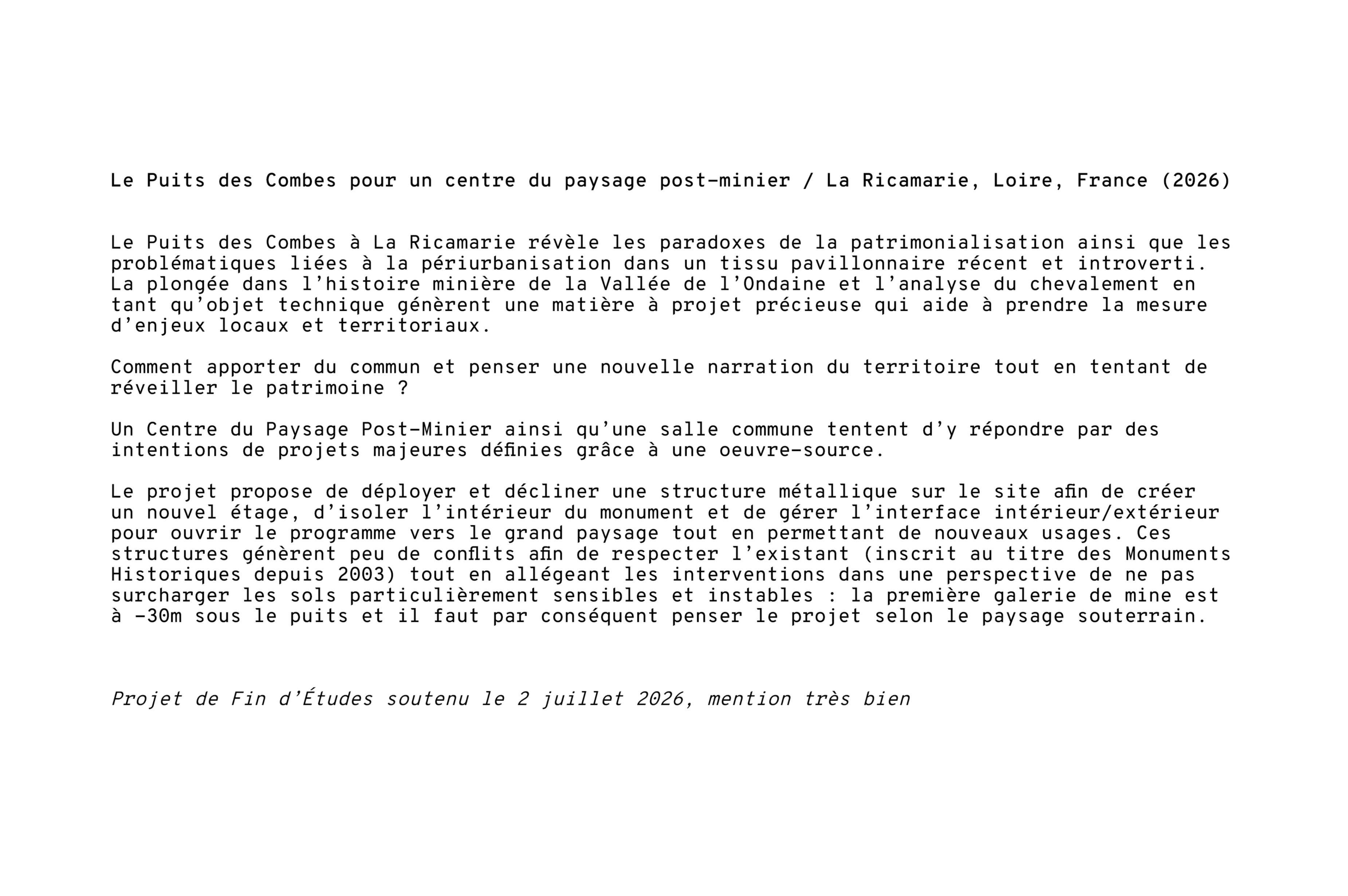 Le Puits des Combes - Texte Le Puits des Combes - Texte