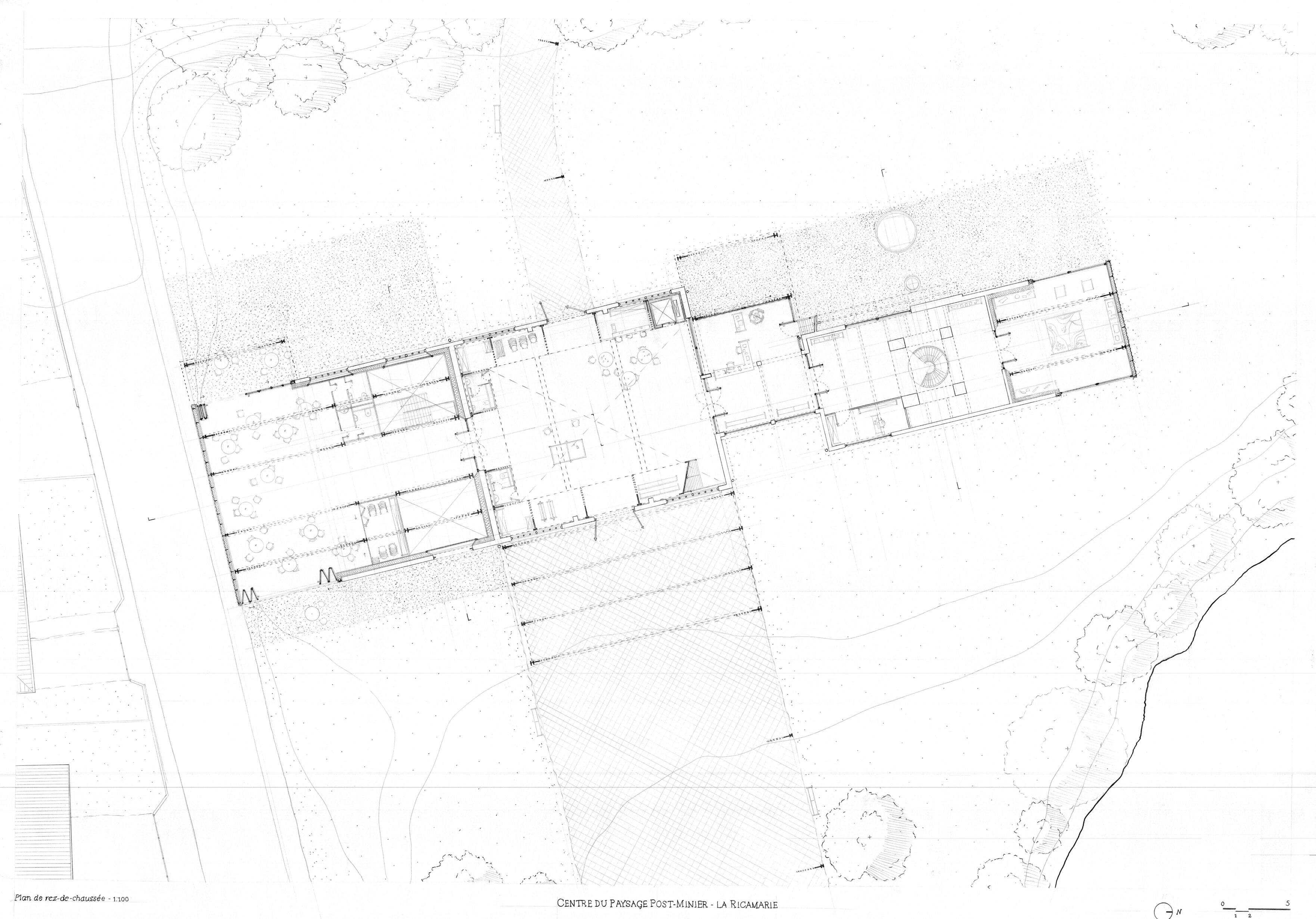 Le Puits des Combes - Plan de RDC 100